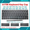thumbnail image 2 of New Keycaps US UK Spain French Russian For Macbook Pro Retina 13" A1708 Keyboard Keys Replacement key cap 2016 2017 French, 2 of 6