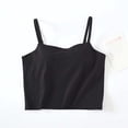 thumbnail image 2 of Timegard Tank Tops for Women Camis with Built in Bras Adjustable Strap Solid Color Comfy Summer Tops, 2 of 6