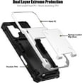 thumbnail image 4 of KOMI Compatible with iPhone 16 Pro Max Case with Card Holder[Store 5 Cards] Dual Layer Heavy Duty Shockproof Wallet Case with Hidden Card Slot Large Storage Cover for Men&Women 6.9'' White, 4 of 5