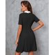 thumbnail image 4 of Vestidos Addam de miércoles con vuelo y mangas largas y cuello Peter Pan para mujer negro XL, 4 of 4