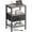 Charcoal Gray, variant on Nightstand with Charging Station, Adjustable Fabric Drawer, 3-Tier Bed Side Table, Night Stand for Bedroom, Storage End Table, Black