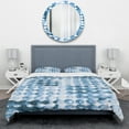 thumbnail image 2 of Designart 'Indigo watercolor geometrical II' Geometric Duvet Cover Set, 2 of 4