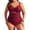 Wine, variant on Minjewel Women's Swimsuit: High Waist One Piece with Control Top,Perfect for Beach Cover Up and Summer Fashion Swimwear Activities,Navy,L