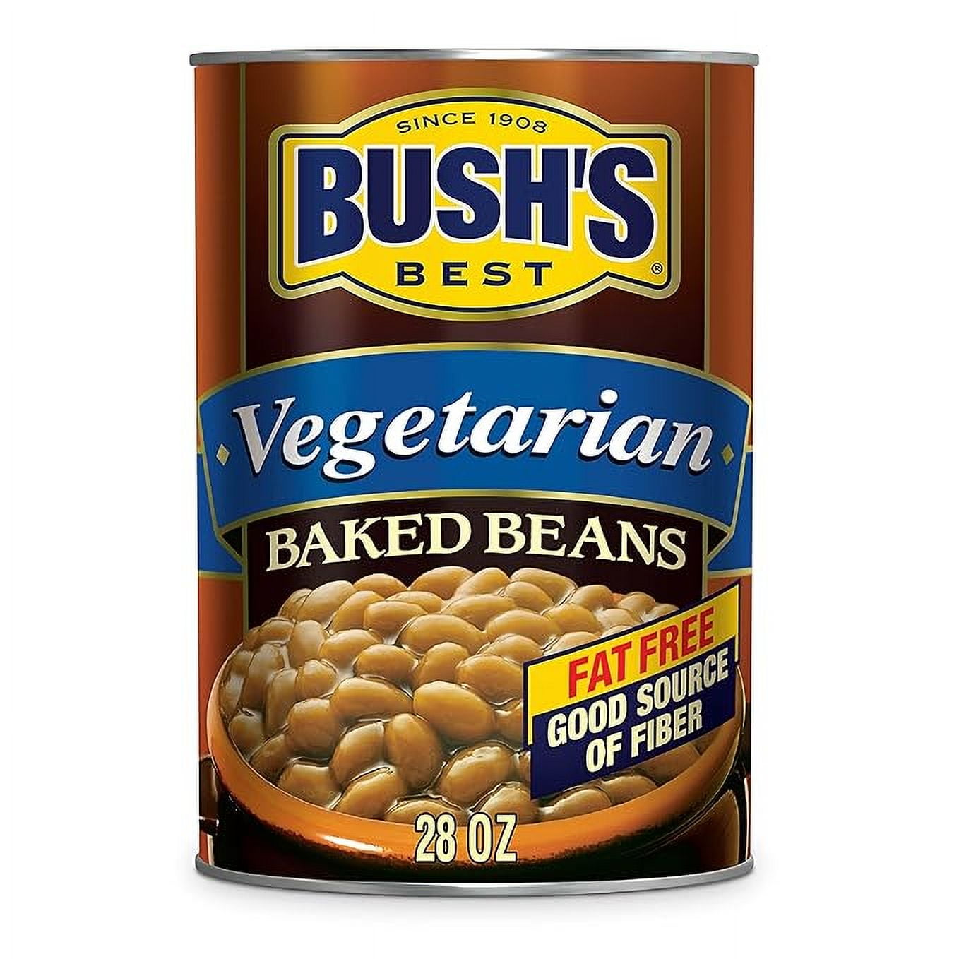 BUSH'S Vegetarian Baked Beans 8.3 oz 3-Pack High in Protein