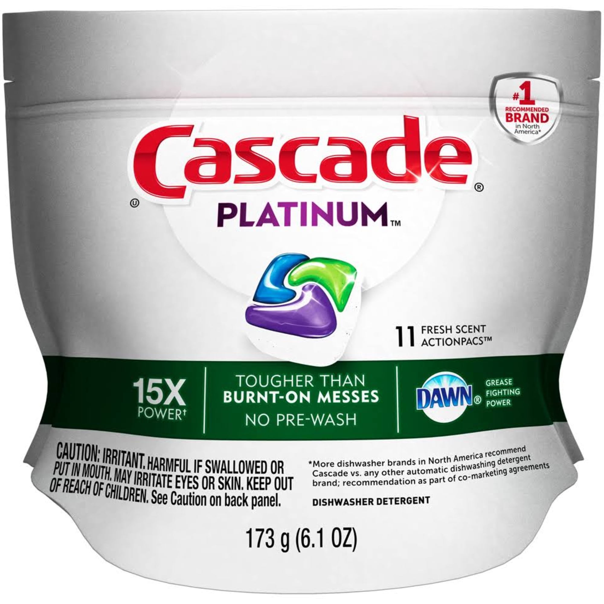 Cascade Platinum Dishwasher Detergent, Fresh Scent 11 ea (Pack of 3)