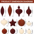 thumbnail image 3 of Christmas Green Flocking Christmas Ball Decoration Pendant Christmas Tree Decorations Red And Orange Mixed Suit Alien, 3 of 3