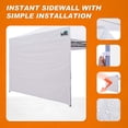 thumbnail image 5 of Eurmax Instant Sunwall for 10x10FT Pop up Canopy, 1 Pack White Canopy Sidewall, 5 of 6