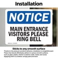 thumbnail image 3 of (2 Pack) Main Entrance Visitors Please Ring Bell OSHA Notice Sign, 3 of 7