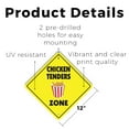 thumbnail image 3 of Chicken Tenders (3 Pack) Large Plastic Street Sign Crossing Sign Warning Sign Vintage Rustic Beware Warning Xing Food Fried Meal Snack Finger Sauce Crispy Lunch Dinner Kids, 3 of 9
