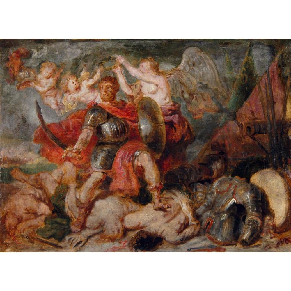 Peter Paul Rubens 14x11 Black Modern Framed Museum Art Print Titled - Le Triomhe the Henri IV (17th Century)