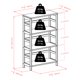 thumbnail image 2 of Estante de almacenamiento de 7 piezas Capri con 6 canastas plegables de tela, espresso y negro Winsome Trading Inc 92251, 2 of 2