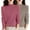 Pink, variant on Duoif Womens Sweaters, Women's 2Pc Autumn & Winter Set - Soft Round Neck Pullover Fall Sweaters for Women Beige L