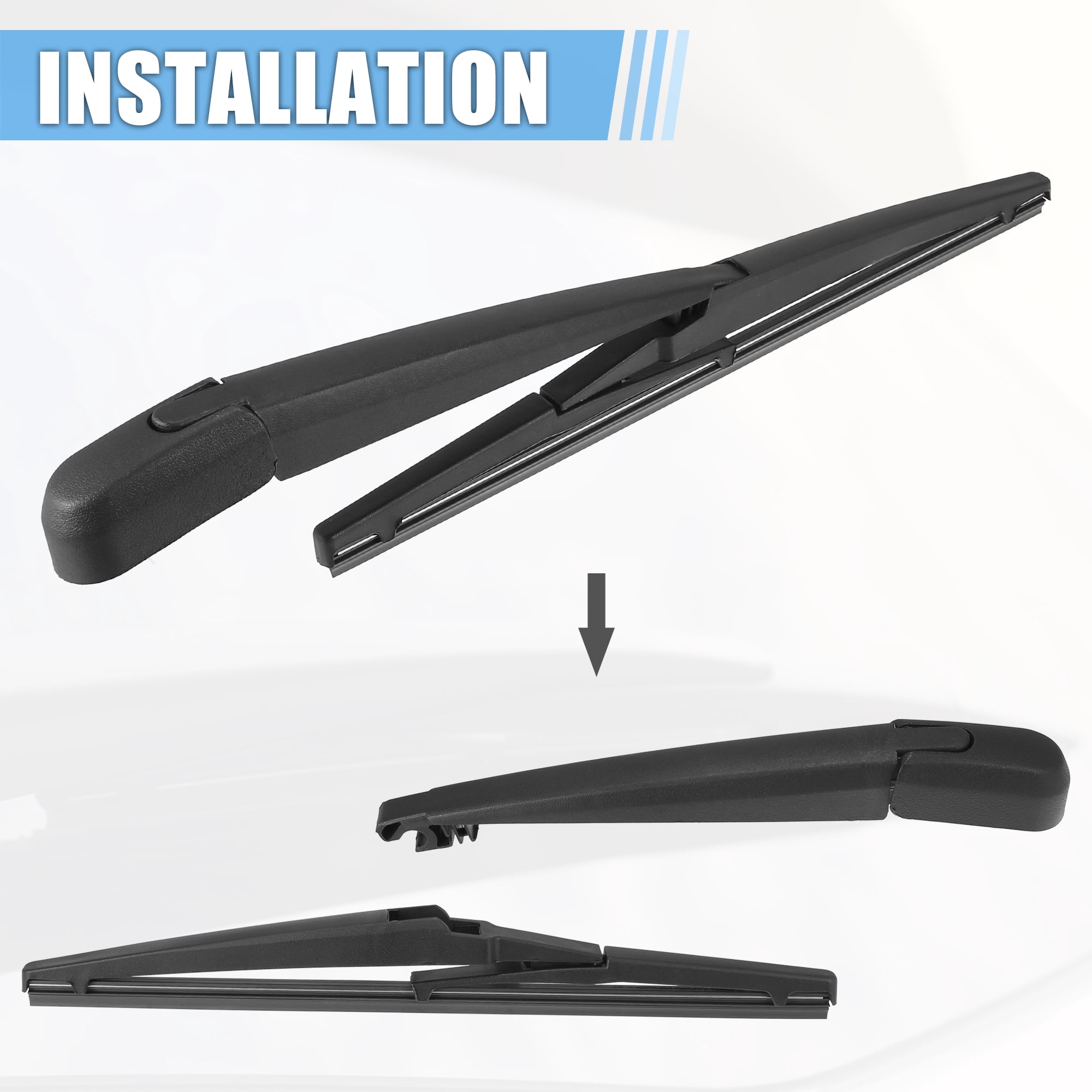 Unique Bargains Rear Wiper Blade Arm Assembly for Pontiac Vibe 2-Pack Black