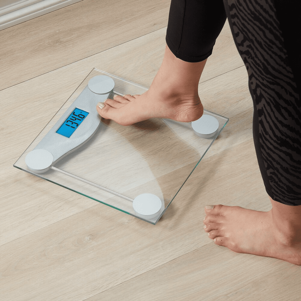 Taylor Digital Glass Body Weight Scale Silver and Clear