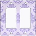 thumbnail image 6 of Metal Light Switch Plate Cover Damask Purple DAM003, 6 of 13