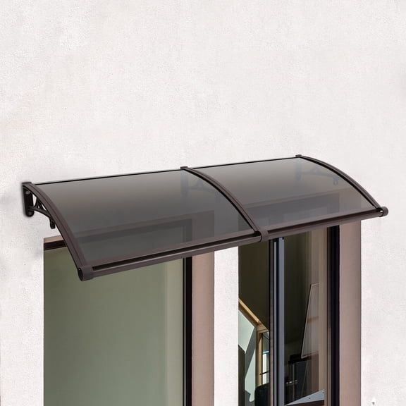 Miumaeov Arched Rain Shelter Cover Wall-mounted Front Door Awning Window Door Awning Canopy