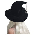 thumbnail image 4 of DuoJiaJ Womens Star Pendant Witch Hat, Wizard Cap Party Dress Up Black Sizes One Size, 4 of 6
