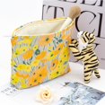 thumbnail image 2 of LAICAIW Travel Makeup Bags Large Zipper Pouch, Brocade Orange, 2 of 7