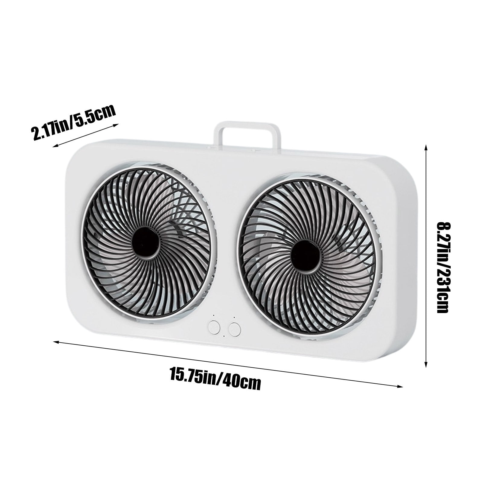 Kumdkd Twin Window Fan 3-Speed Adjustable Expanders Quiet Electric Household Fan