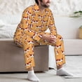 thumbnail image 7 of Picia Dachshund Dog Puppy Pattern Men’s Long-Sleeve Sleepwear Set - Soft 2-Piece Loungewear with Pockets, Comfy PJs for Relaxing Nights-Medium, 7 of 7