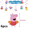 thumbnail image 3 of Globos de Peppa Pig, pancarta de cumpleaños feliz, suministros para fiestas, platos de papel de George Page, vajilla desechable, decoración de fondo, 3 of 5