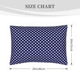 thumbnail image 2 of Pillow Covers, Polka dot navyblue Pillow Cases Standard Size with Envelope Closure (20x26 inches) ,Comfy Bedding Pillowcase for Hair and Skin - Soft Breathable Pillow Protectors, 2 of 6