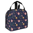 thumbnail image 3 of ZICANCN Insulated Lunch Bag for Women Men,Pink Yellow Floral Texture Reusable Cute Lunch Bags for Picnic School Work Office, 3 of 8