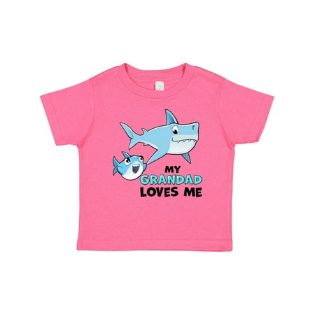 

Inktastic My Grandad Loves Me with Cute Sharks Gift Baby Boy or Baby Girl T-Shirt