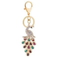 thumbnail image 1 of Beautiful Peacock Rhinestone Key Chain Crystal Purse Keychain Bag Key Ring, 1 of 6