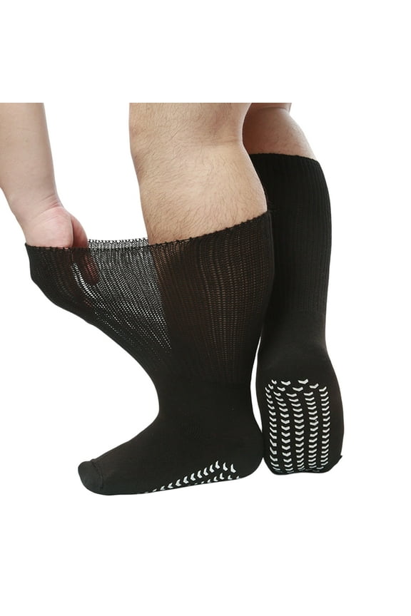 Extra Wide Socks for Swollen Feet Stretch to 30" Seniors Diabetics Socks None Binding Loose Fit Top for Edema Lymphedema