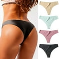 thumbnail image 2 of Women's Ice Silk Tongs Sexy Seamless Underwear Ultra Thin Fast Drying Panties Gueiykk, 2 of 3