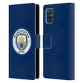 thumbnail image 1 of Head Case Designs Officially Licensed Manchester City Man City FC Badge Obsidian Full Colour Leather Book Wallet Case Cover Compatible with Samsung Galaxy A51 (2019), 1 of 6