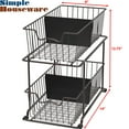 thumbnail image 3 of Simple Houseware 2 Tier Cabinet Wire Basket Drawer Organizer, Bronze, 3 of 5