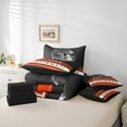 thumbnail image 5 of Erosebridal Cincinnati Bedding Twin Size,orange Stripes Comforter Sets with Sheets,Rugby Helmet Bedding Sets Twin Size,Stylish Living Room Decoration Reversible,7pcs, 5 of 6