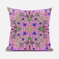 thumbnail image 5 of Amrita Sen Designs  18 x 18 in. Paisley Leaf Geo Duo Broadcloth Indoor & Outdoor Zippered Pillow - Pink, Blue & Green, 5 of 6