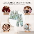 thumbnail image 4 of Uemuo Vintage Rose1 Pattern Womens Pajama Sets,PJ Set for Women,Pajamas for Women Logo,Long Sleeve Pajama Set for Women,Soft Long Sleeve Top With Pants-X-Large, 4 of 9