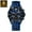 Black Blue, variant on Luxury Man Wristwatch Sports Chronograph Silicone Strap Men Watches Waterproof Luminous Date Men's Quartz Watch Fashion