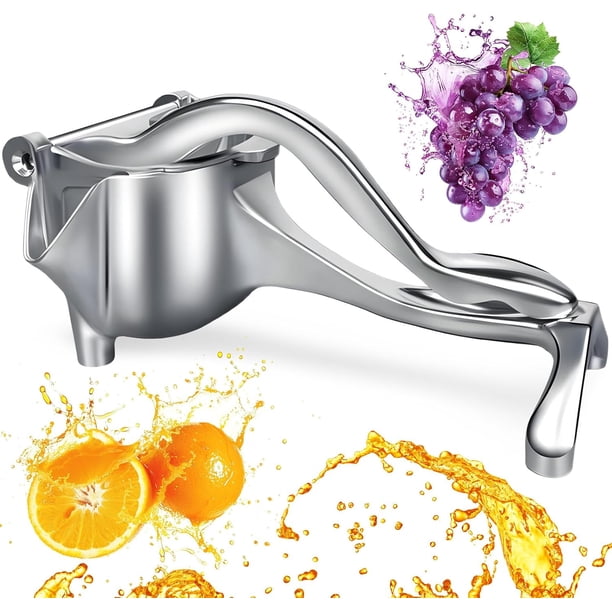 Exprimidor de limón de aleación de aluminio exprimidor manual de jugo portátil prensa manual exprimidor de cítricos que ahorra mano de obra jugo fácil de usar (pequeño)