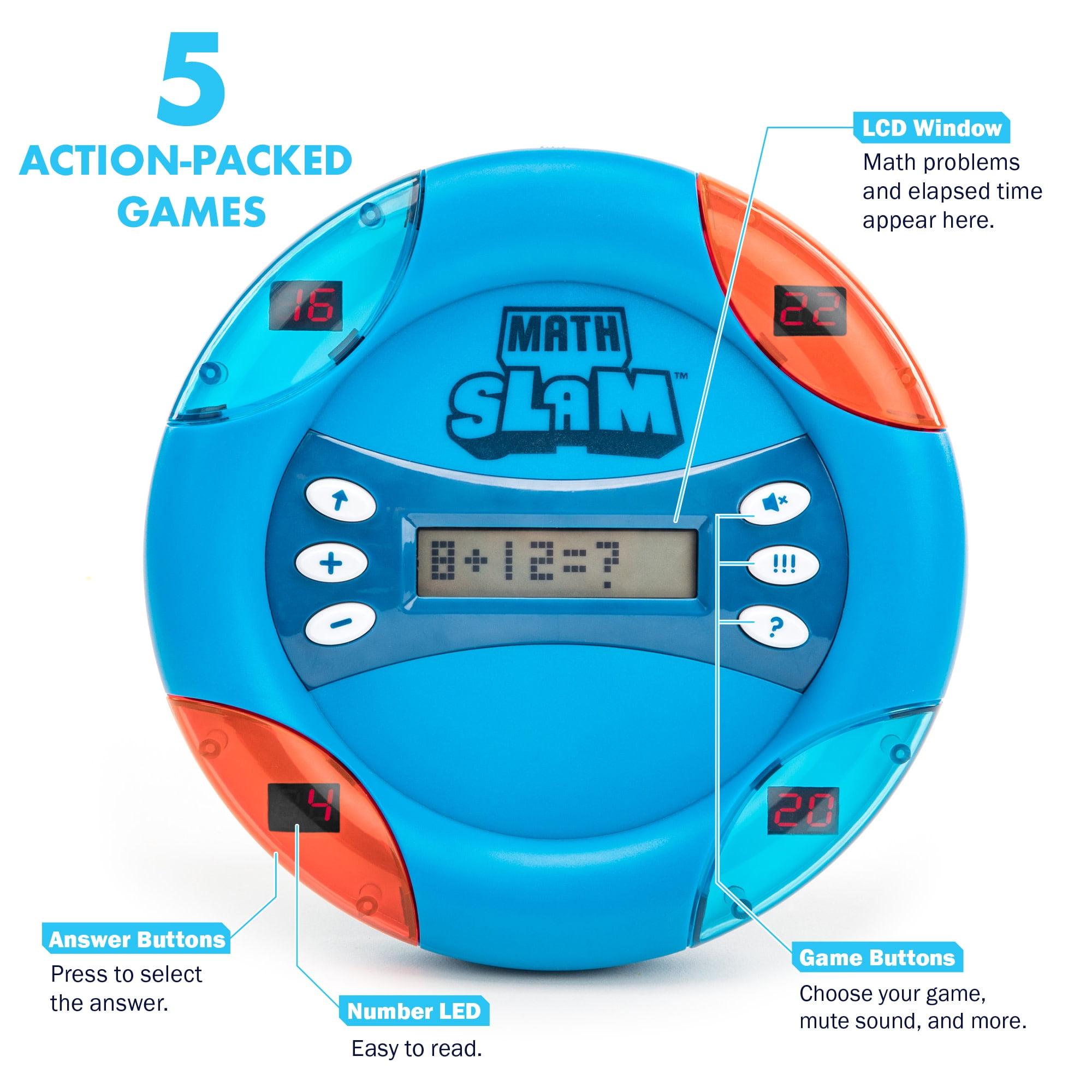 Educational Insights Math Slam, Electronic Math Game for Children, Elementary School Learning Toys, Ages 5 to 10
