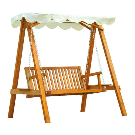 Wooden Swing Chair Outdoor Patio, Wooden Swing Chair Outdoor