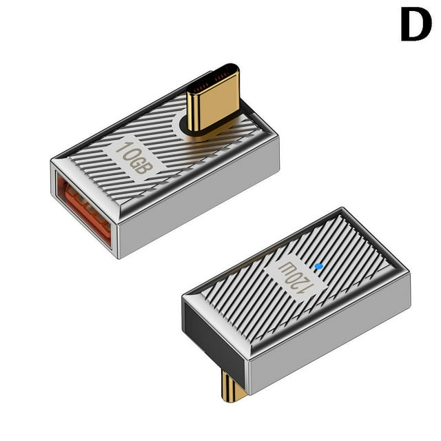 90 Degree PD 120W 10Gbps USB-C to USB-C Adapter Type W Fast Charging A1J3