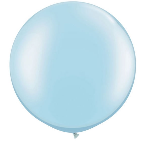 Globos Qualatex redondos de 13 cm azul claro perlado, paquete de 100