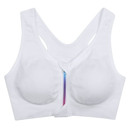 

Women s Zip Front Sports Bra Comfortable Workout Yoga Bra with Removable Pads