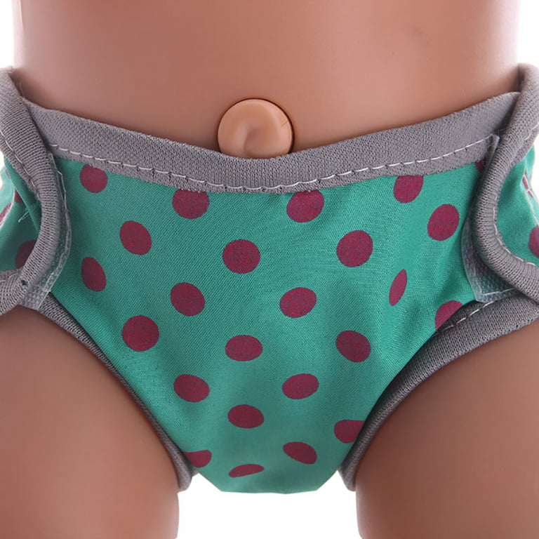 3PCS Doll Underwear Set Baby Doll Underwear Doll Diaper for 18'' Girl Dolls  