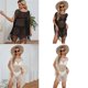 thumbnail image 2 of Womens Sexy Clothing Swimsuit Cover Hollow-Out Tassel Cover-Ups Loose Bathing Suit Sunscreens Shirt Pullover Beach Dress, 2 of 4