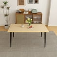 thumbnail image 2 of Jopath 63 inch Rectangular Dining Table for 6-8 People,Modern Dining Table with Wooden Tabletop & Iron Legs for Office Kitchen Living Room, 2 of 8