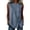 A254-Gray, variant on Women's Sleeveless Round Neck Blouse Button Accent Drawstring Tie Pleated Front Casual Breathable Summer Daily Wear Tops