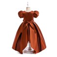 thumbnail image 4 of Ketyyh-chn99 Toddler Long Sleeve Velvet Dress with Tutu Skirt Knee Long Tulle Dresses for Fall Winter Party Christmas Dresses Coffee,110, 4 of 4