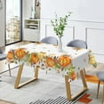 thumbnail image 6 of Nanqianyi White Tablecloth with Pumpkin Fall Leaves Pattern for Kitchen Table Cloth, Dinning, Party Decoration,60" x 84", 6 of 10