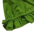 thumbnail image 6 of Plus Size Bikini for Women Lace Up Drawstring Swimsuits Ruffle Patchwork Thong Bottom Swimwear Micro Bikini Sets Split Two Piece Swimsuits Beachwear Bathing Suit, 6 of 6